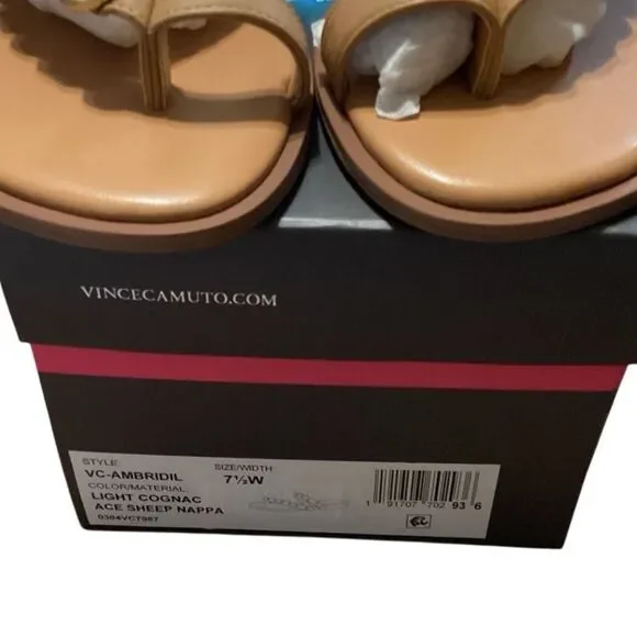 New Vince camuto asymmetrical toe ring leather sandals 7.5W - Picture 10 of 13